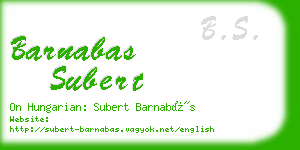 barnabas subert business card